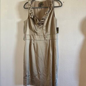 Taylor Tan Ruffled Midi Dress